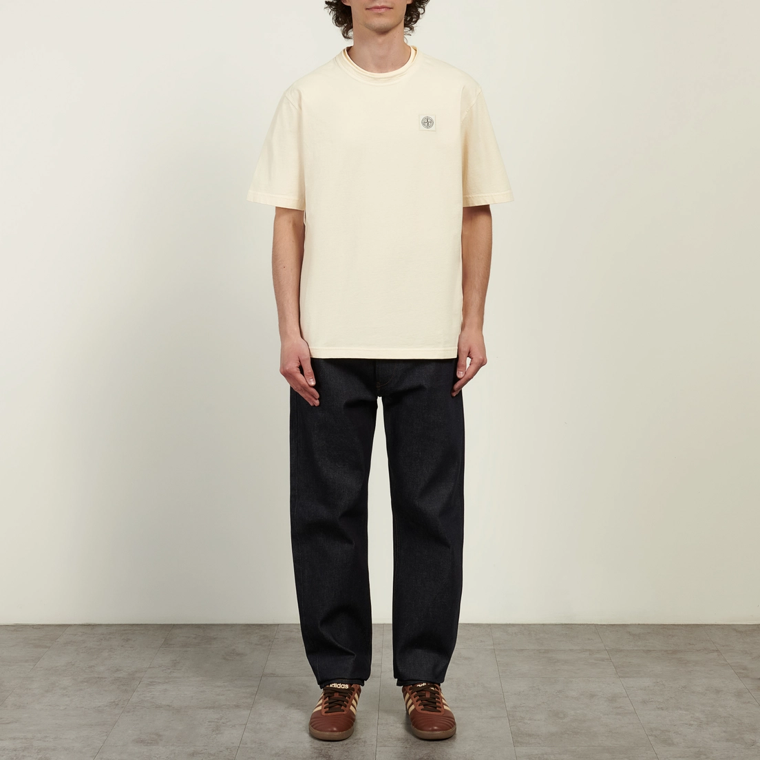 Stone Island Мужская футболка Combed Organic Cotton Jersey Old Effect