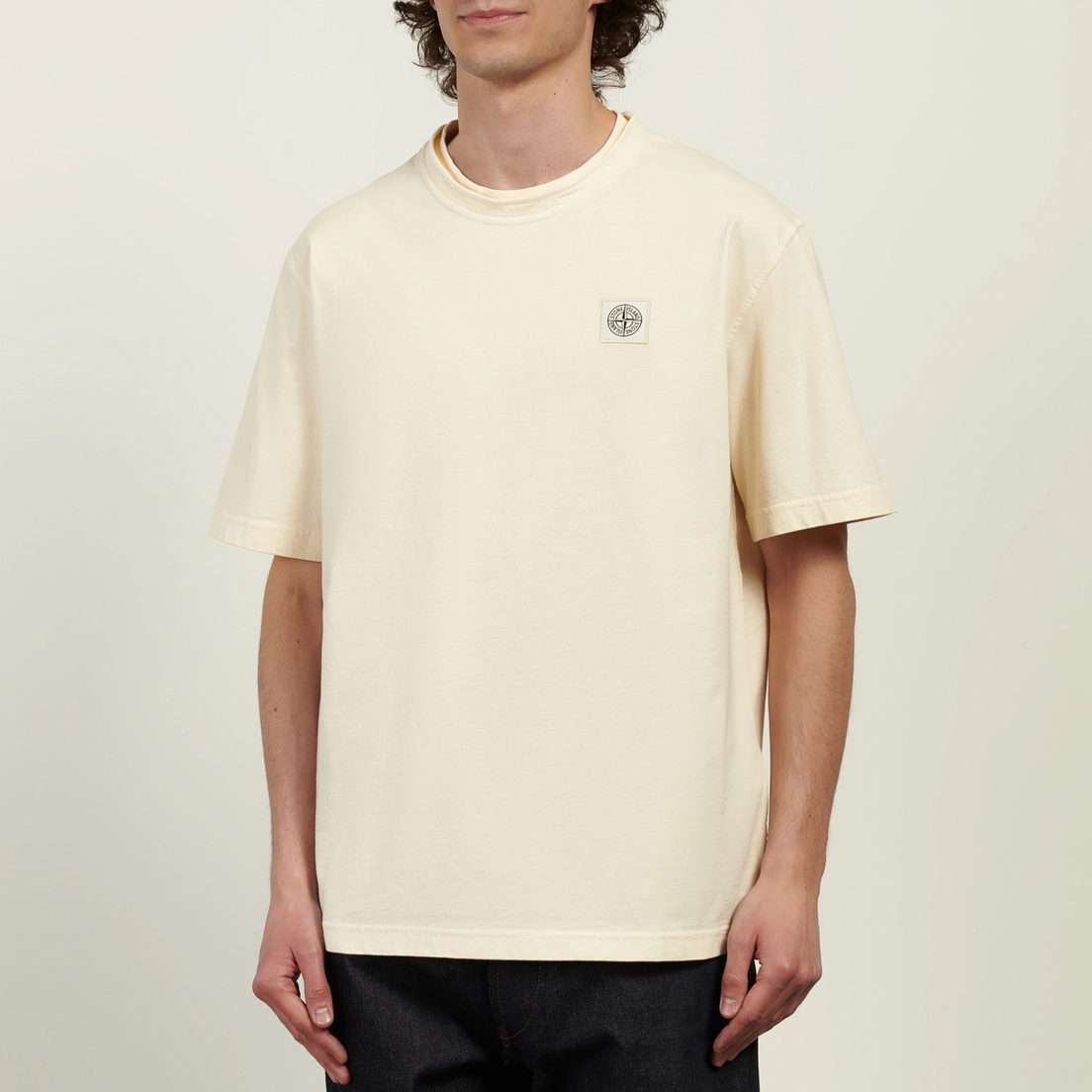 Stone Island Мужская футболка Combed Organic Cotton Jersey Old Effect