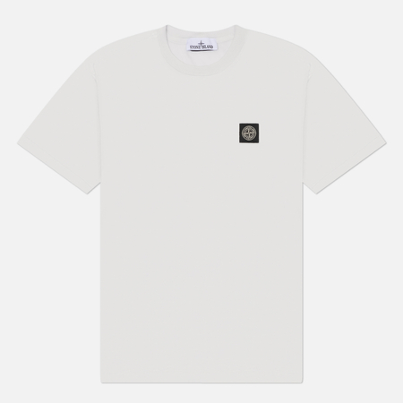 Мужская футболка Stone Island 60/2 Cotton Jersey Compass Patch, цвет голубой, размер XXL