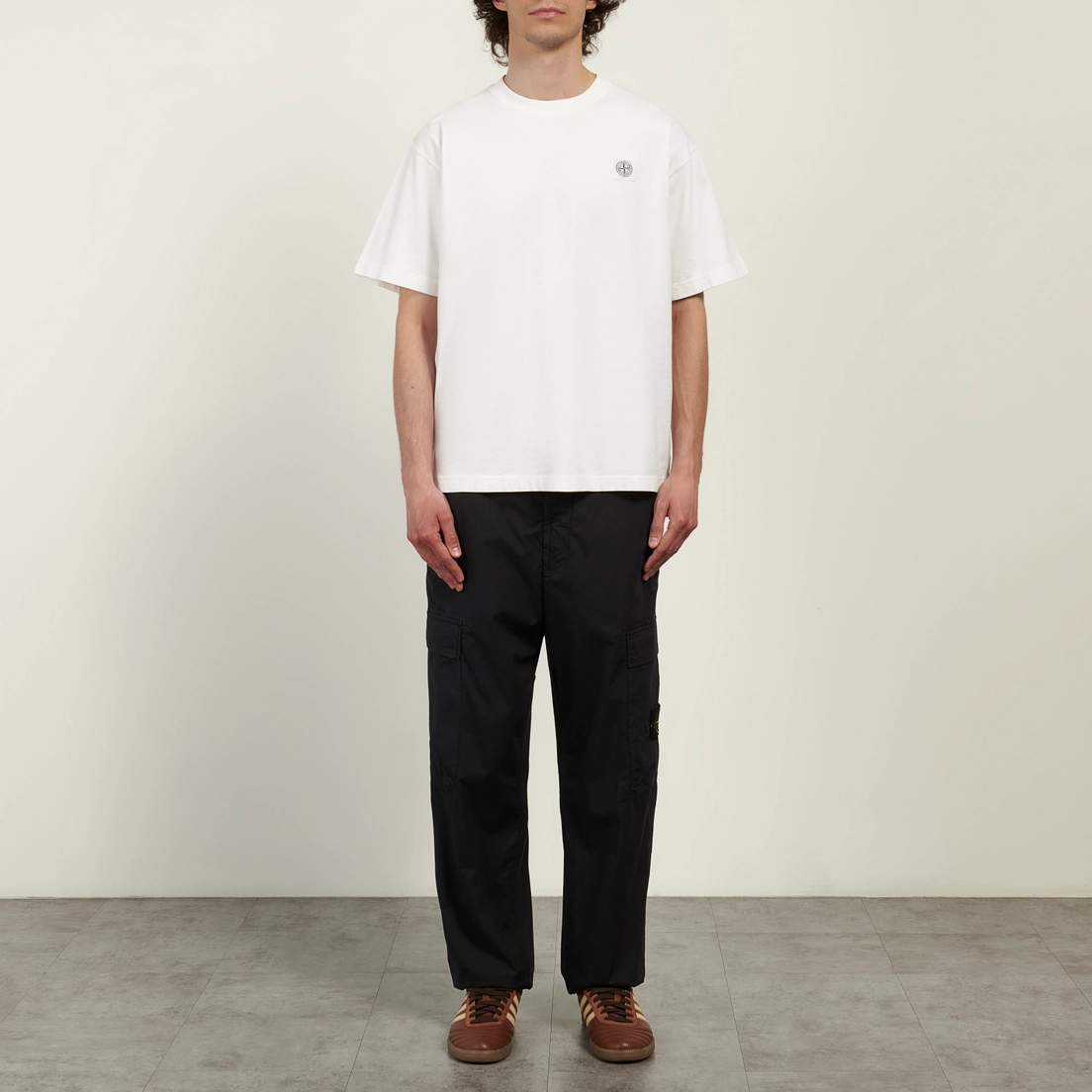 Stone Island Мужская футболка Combed Organic Cotton Jersey Compass Patch