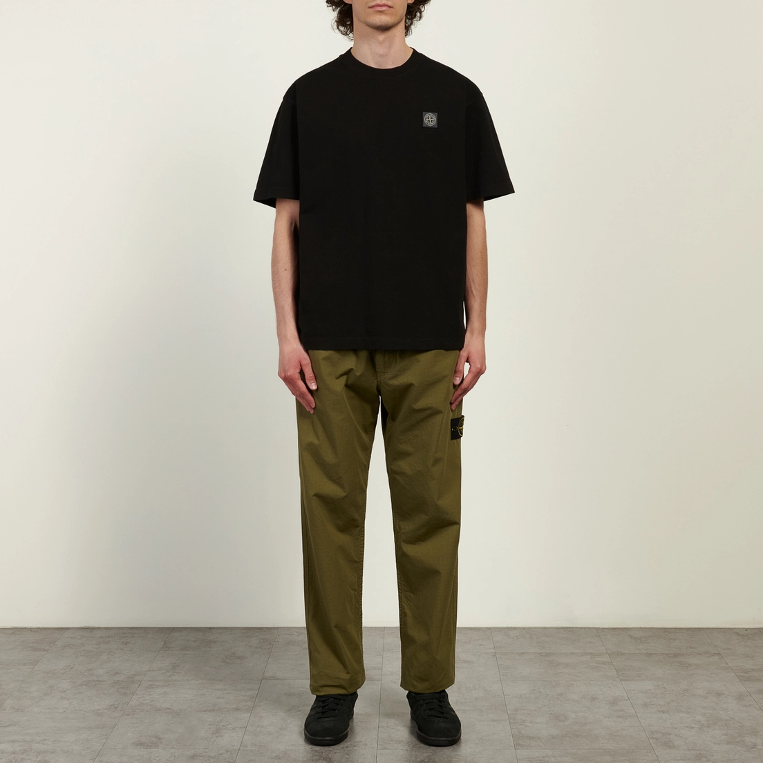 Stone Island Мужская футболка Combed Organic Cotton Jersey Compass Patch