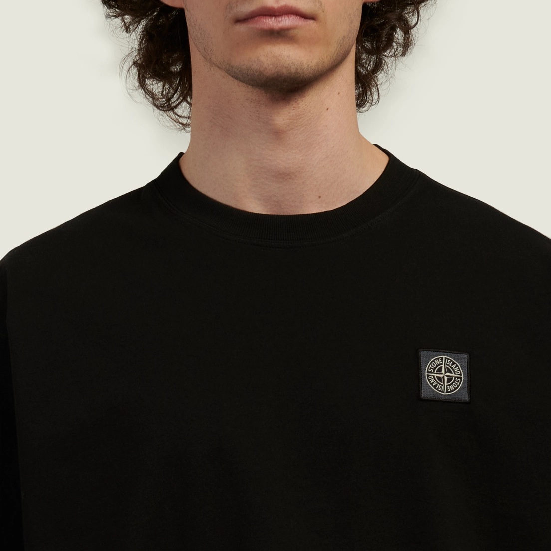 Stone Island Мужская футболка Combed Organic Cotton Jersey Compass Patch