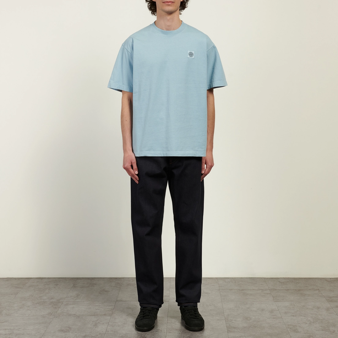 Stone Island Мужская футболка Combed Organic Cotton Jersey Compass Patch