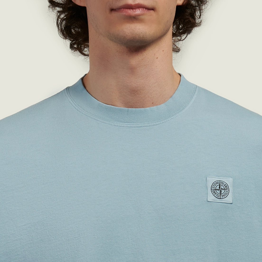 Stone Island Мужская футболка Combed Organic Cotton Jersey Compass Patch