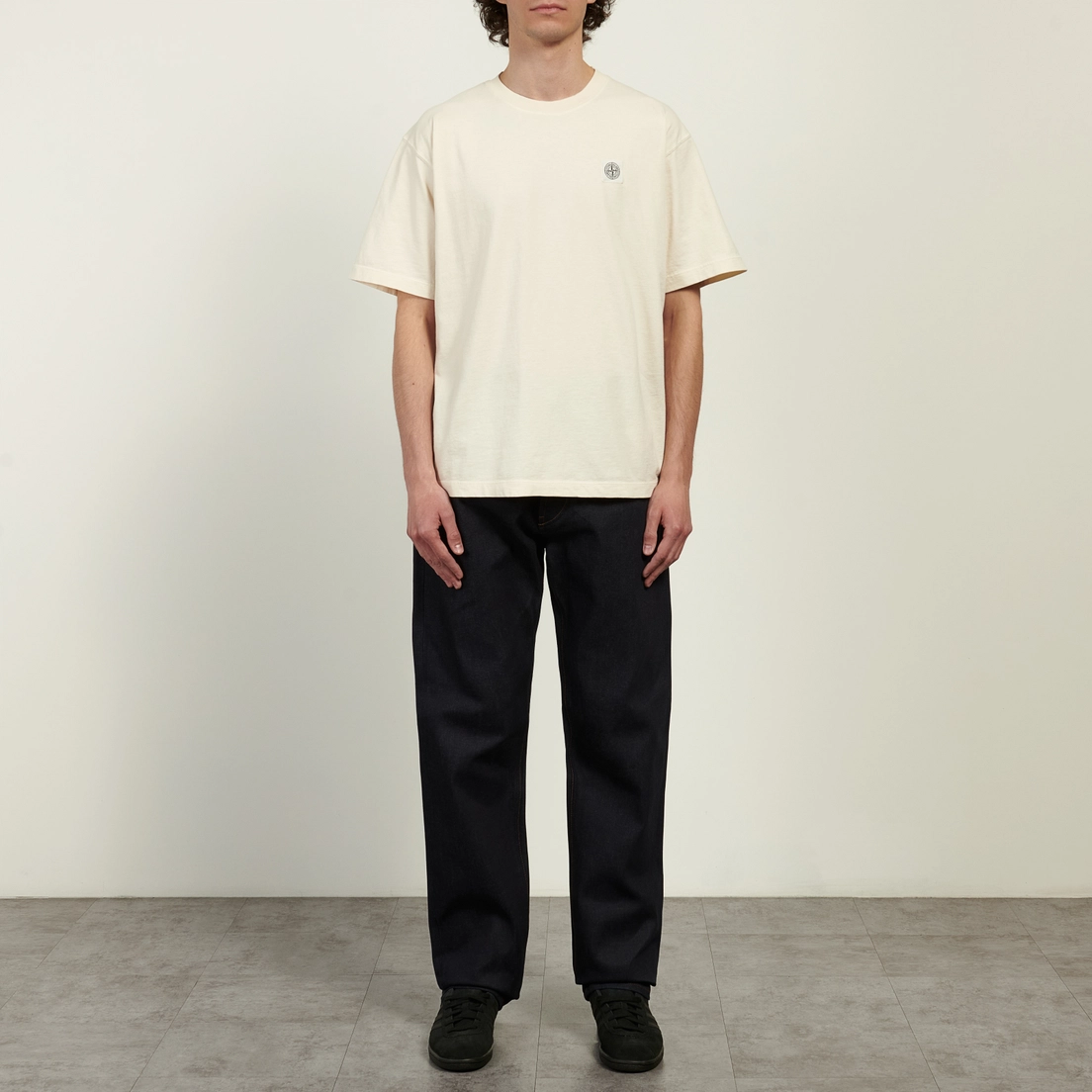 Stone Island Мужская футболка Combed Organic Cotton Jersey Compass Patch