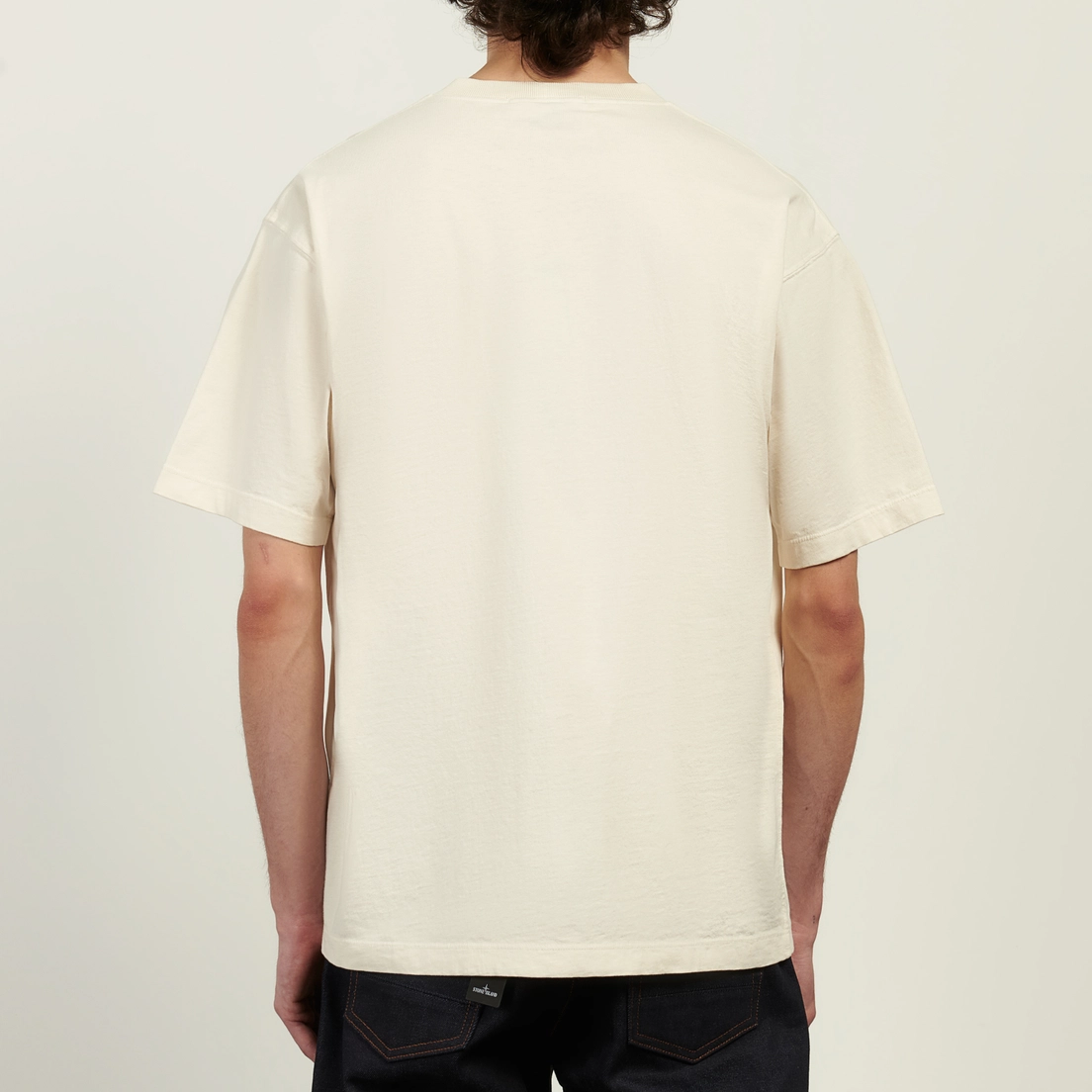 Stone Island Мужская футболка Combed Organic Cotton Jersey Compass Patch