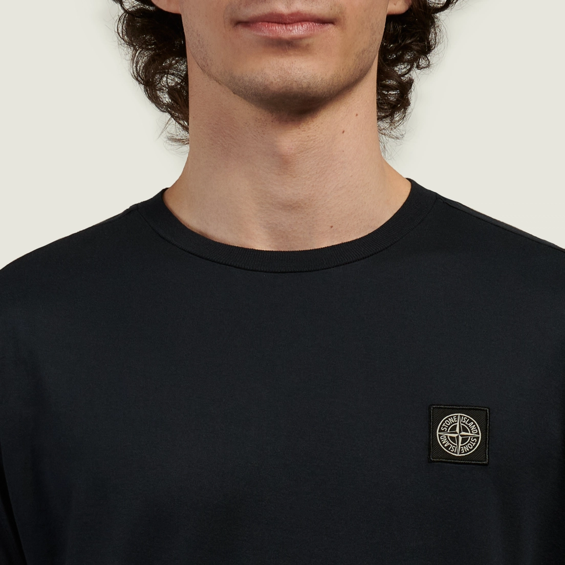 Stone Island Мужской лонгслив 60/2 Cotton Jersey Slim Compass Patch