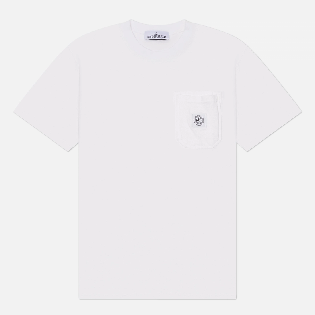 Stone Island Мужская футболка Organic Cotton Jersey Fissato Effect Compass Patch