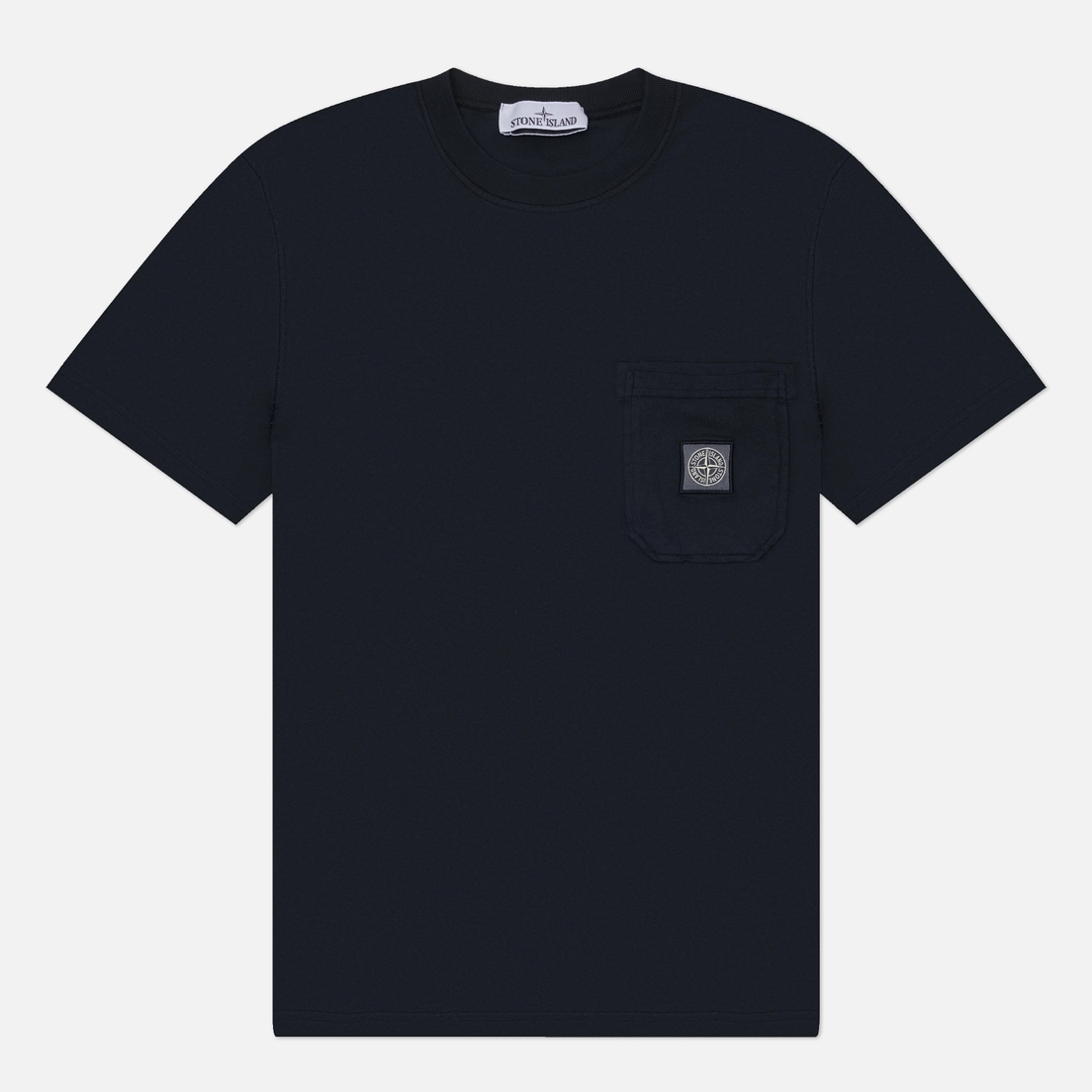 Stone Island Мужская футболка Organic Cotton Jersey Fissato Effect Compass Patch