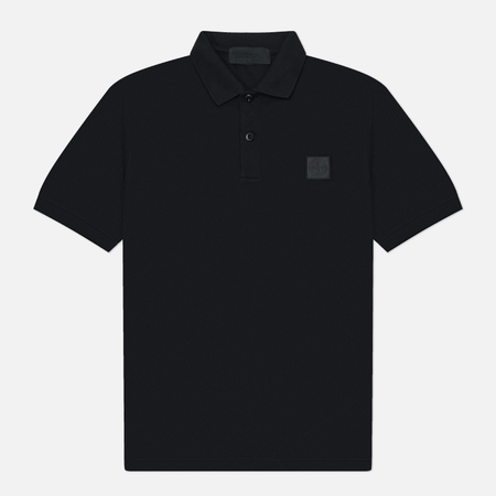 Мужское поло Stone Island Stellina 50/2 Organic Cotton Pique, цвет синий