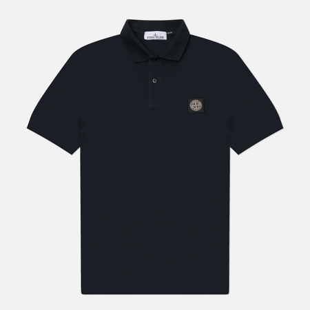 Мужское поло Stone Island Organic Cotton Pique Slim, цвет синий, размер XXL