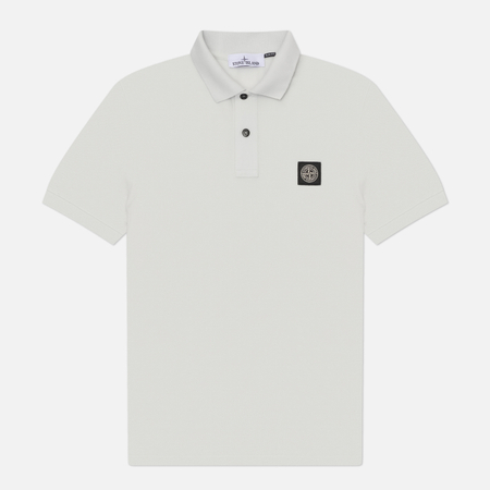 Мужское поло Stone Island Organic Cotton Pique Slim, цвет голубой, размер M