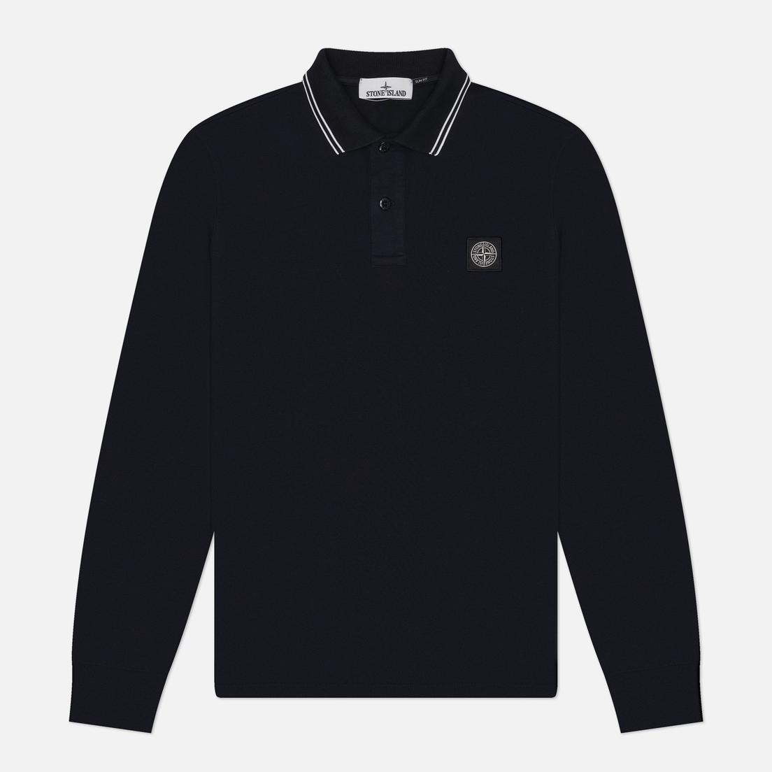 Stone Island Мужской лонгслив Organic Cotton Pique With Stretch Slim Polo