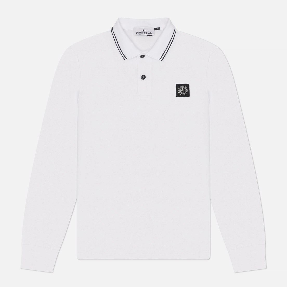 Stone Island Мужской лонгслив Organic Cotton Pique With Stretch Slim Polo