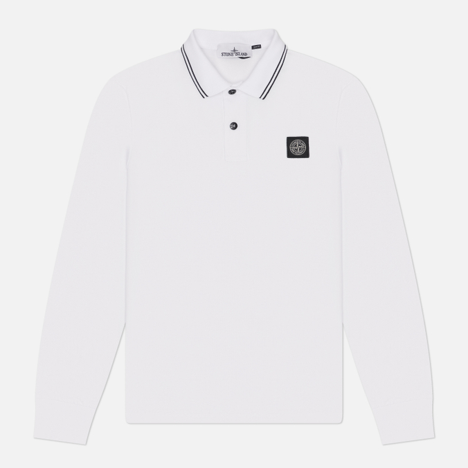 Мужской лонгслив Stone Island Organic Cotton Pique With Stretch Slim Polo