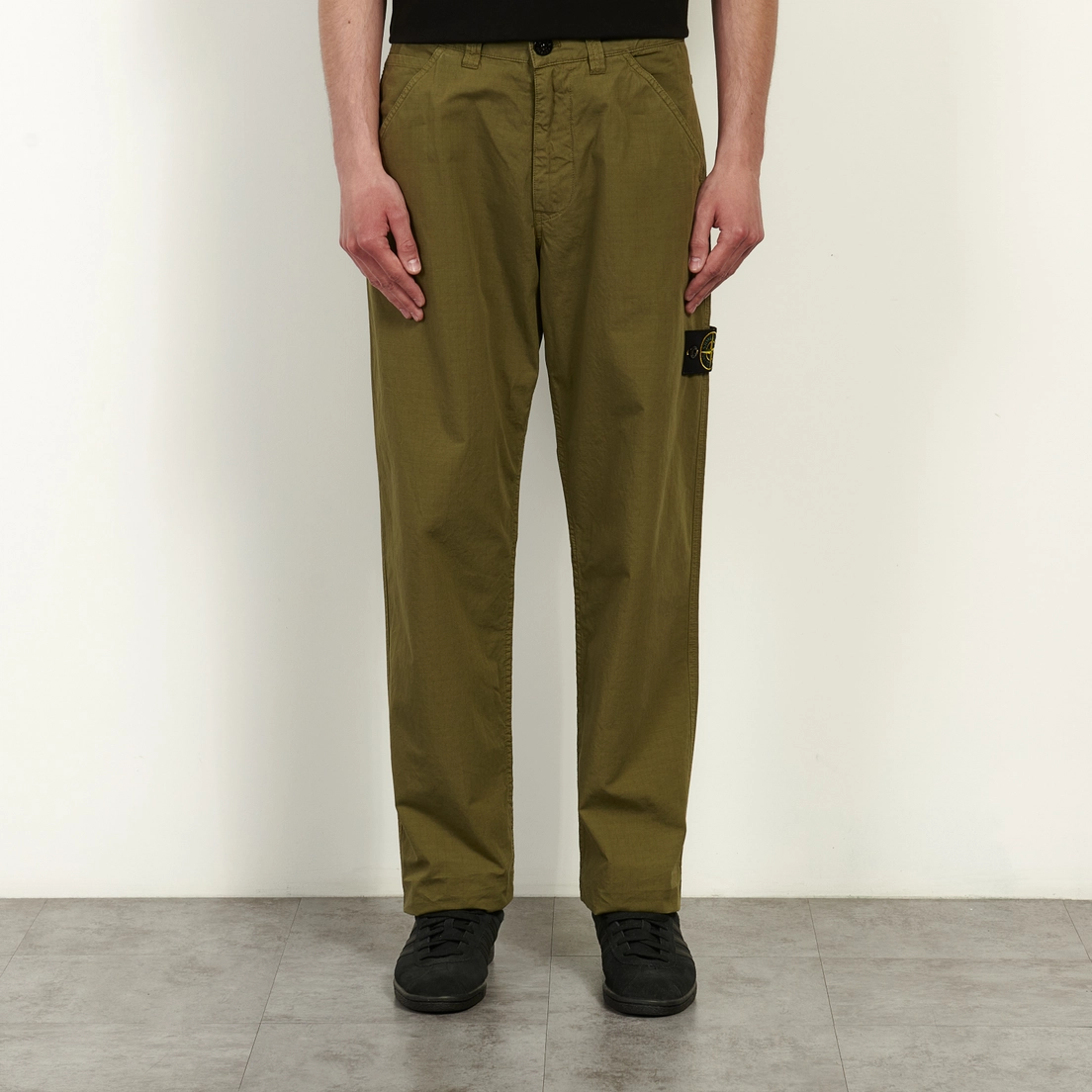 Stone Island Мужские брюки Mercerised Organic Cotton Ripstop Relaxed