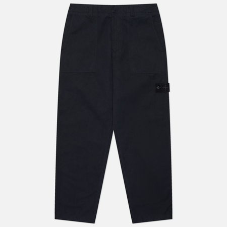 Мужские брюки Stone Island Ghost Piece All-Weather Cotton Linen Canvas Regular, цвет синий, размер 31