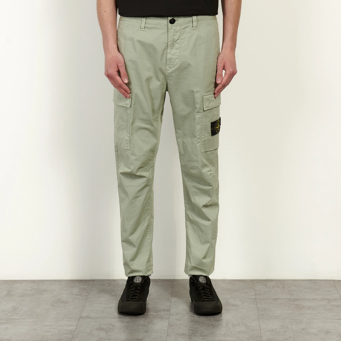 Stone Island Мужские брюки Stretch Organic Cotton Twill Regular Tapered Cargo