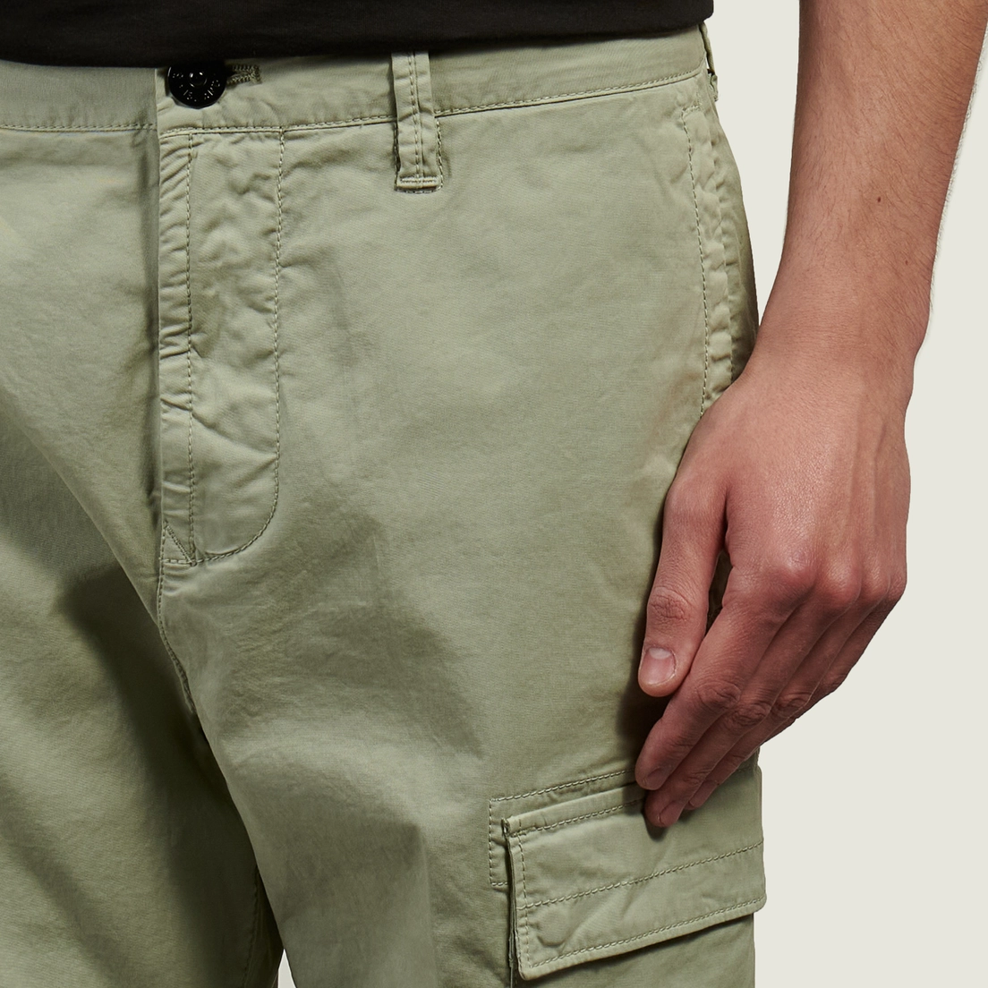Stone Island Мужские брюки Stretch Organic Cotton Twill Regular Tapered Cargo