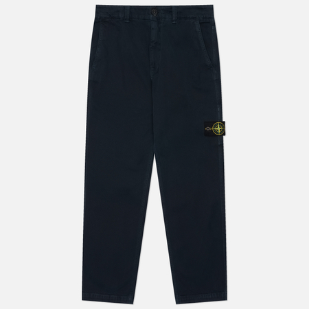 Мужские брюки Stone Island Organic Panama Cotton Old Effect Regular, цвет синий, размер 32