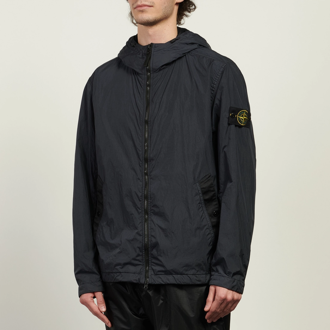 Stone Island Мужская куртка ветровка Crinkle Reps NY Hooded