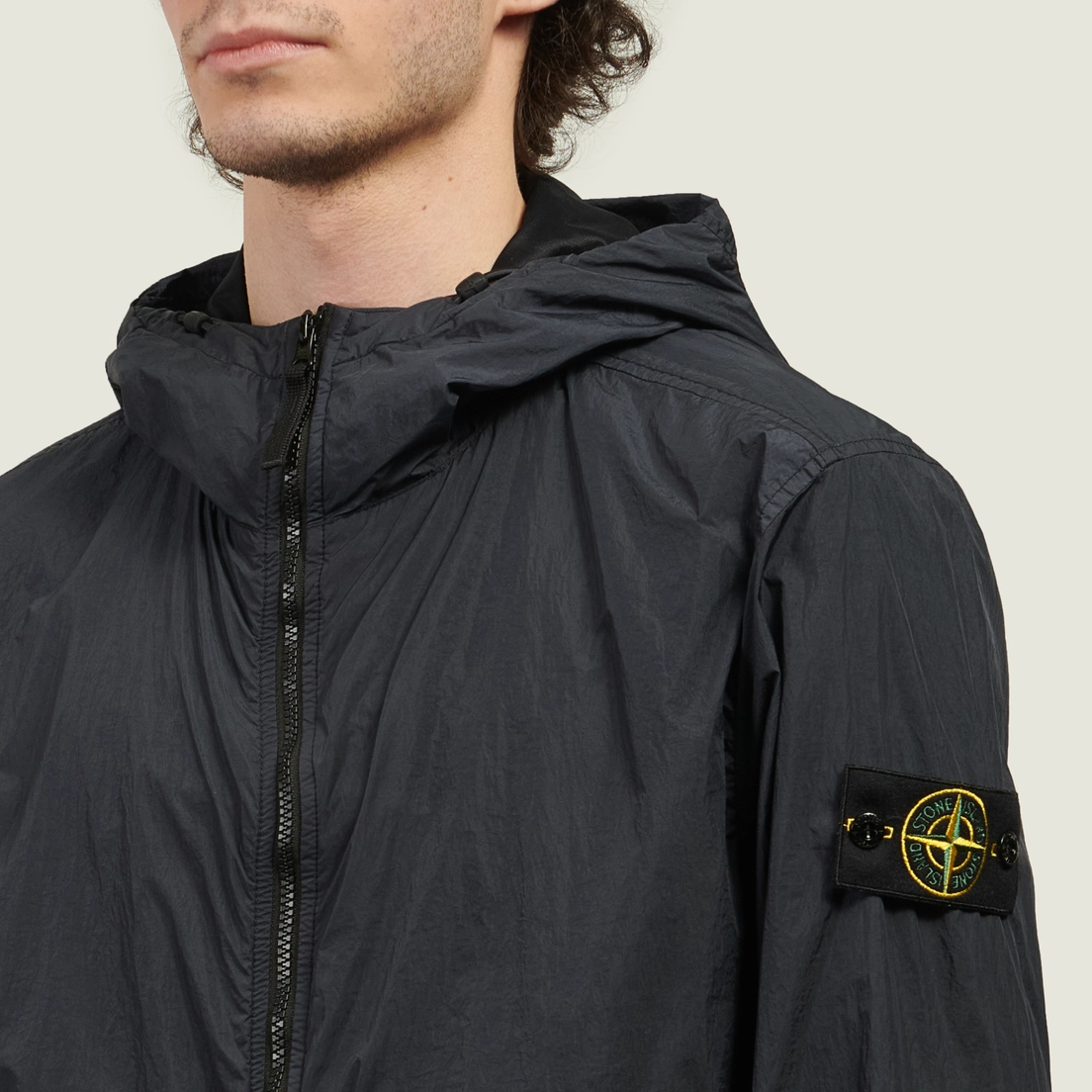 Stone Island Мужская куртка ветровка Crinkle Reps NY Hooded