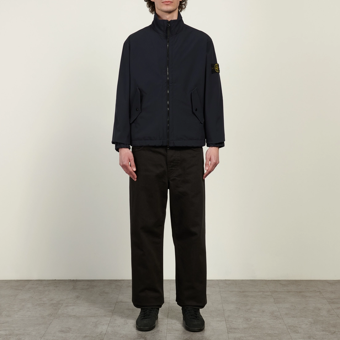 Stone Island Мужская куртка ветровка Light Soft Shell-R E.Dye Stand Collar