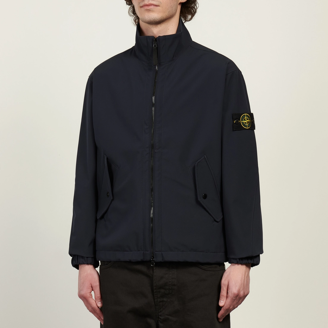 Stone Island Мужская куртка ветровка Light Soft Shell-R E.Dye Stand Collar