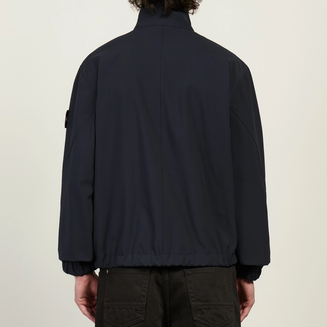 Stone Island Мужская куртка ветровка Light Soft Shell-R E.Dye Stand Collar