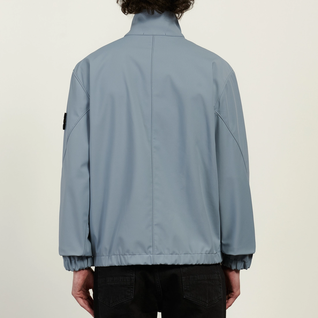 Stone Island Мужская куртка ветровка Light Soft Shell-R E.Dye Stand Collar