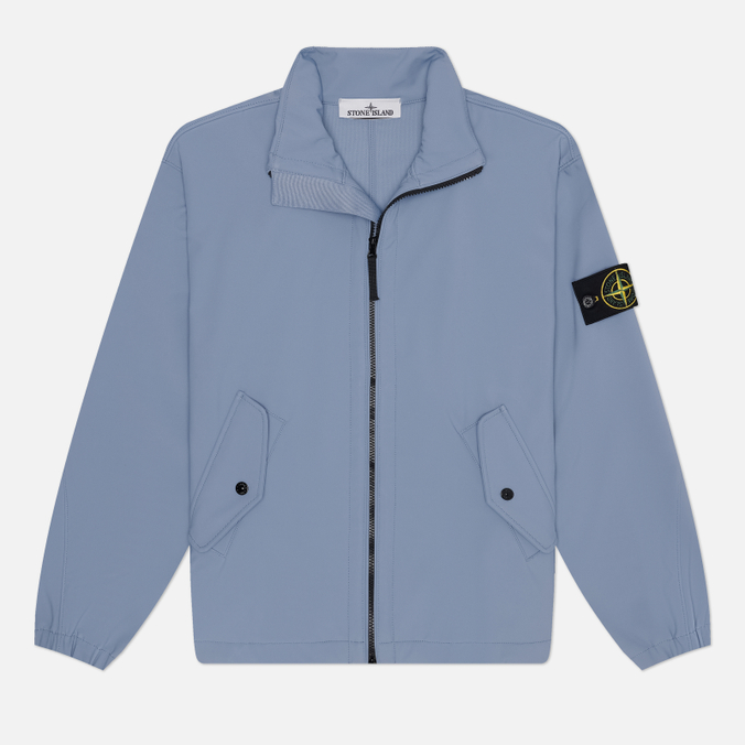 Мужская куртка ветровка Stone Island Light Soft Shell-R E.Dye Stand Collar