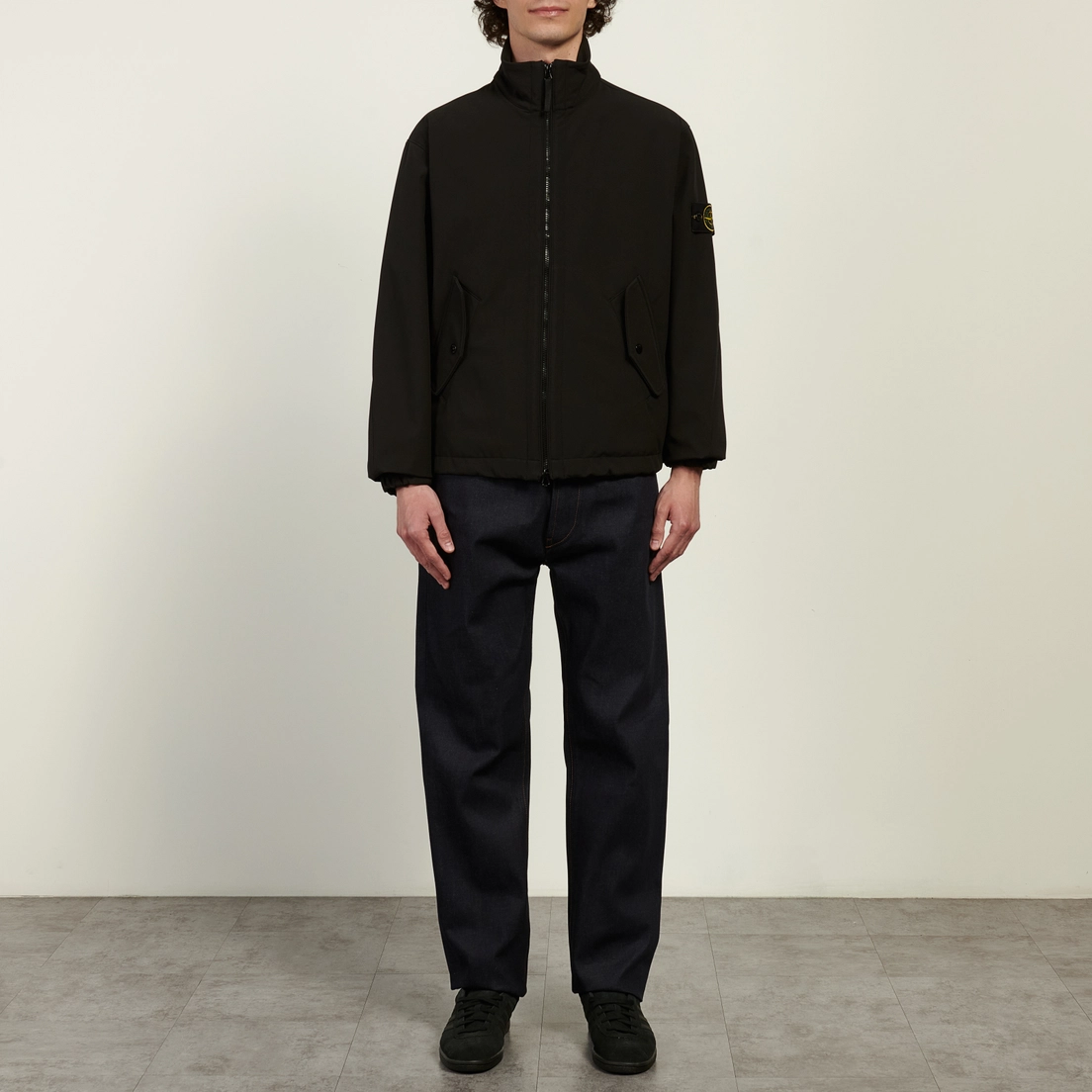 Stone Island Мужская куртка ветровка Light Soft Shell-R E.Dye Stand Collar