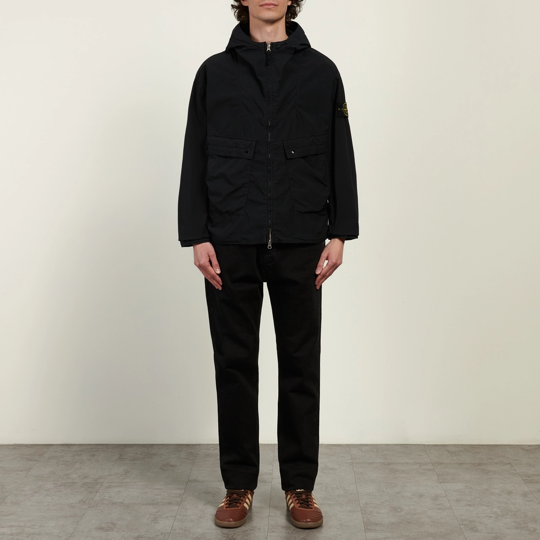 Stone Island Мужская куртка ветровка Light Compact Touch Poly-TC Hooded