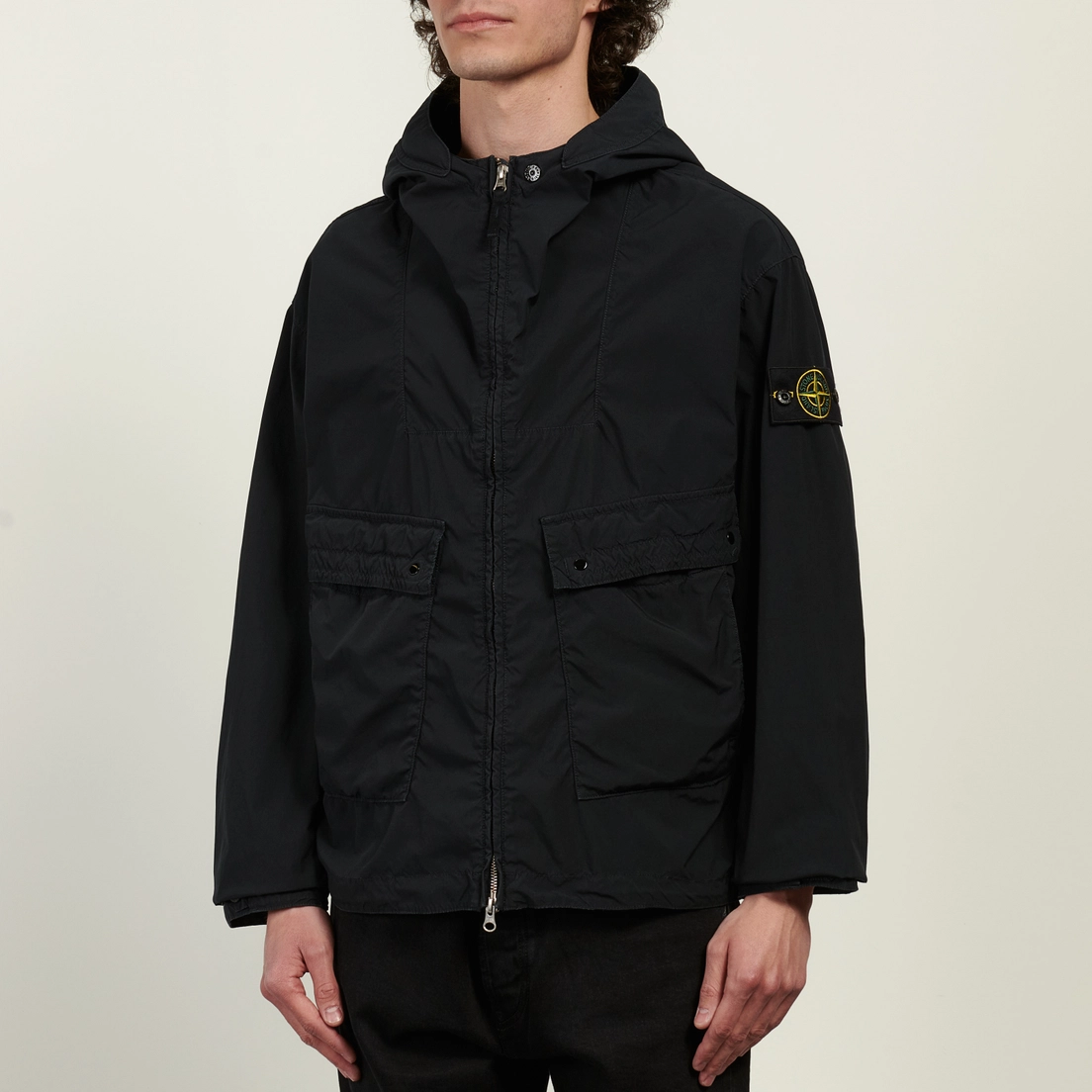 Stone Island Мужская куртка ветровка Light Compact Touch Poly-TC Hooded