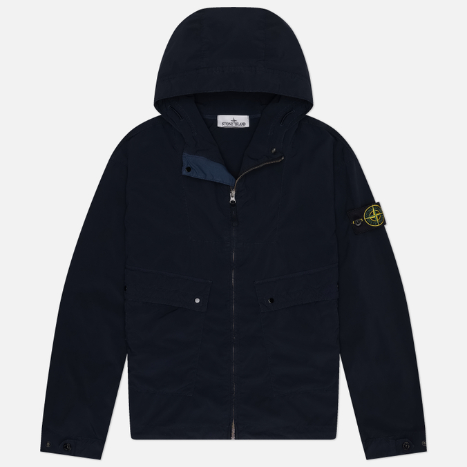 Мужская куртка ветровка Stone Island Light Compact Touch Poly-TC Hooded