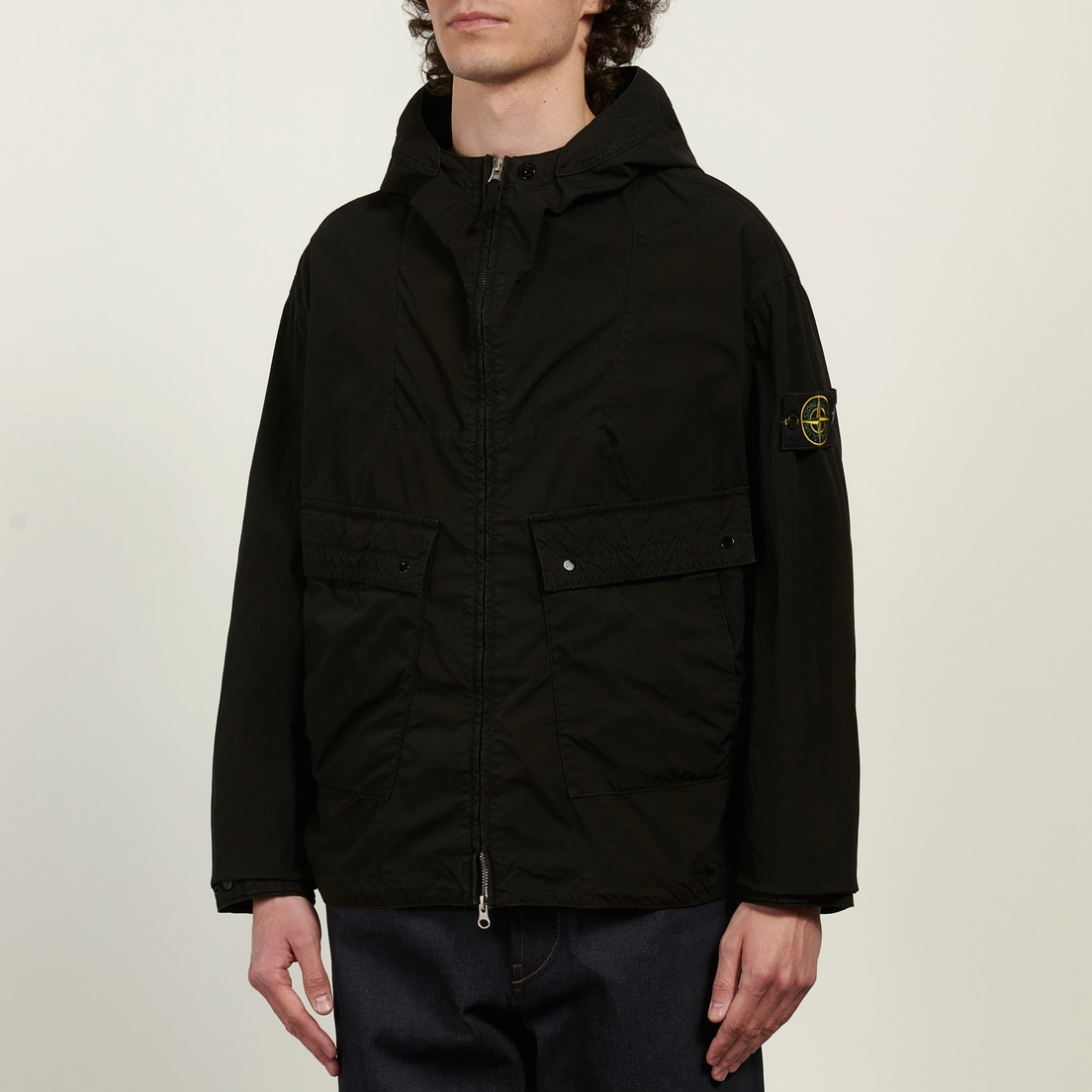 Stone Island Мужская куртка ветровка Light Compact Touch Poly-TC Hooded