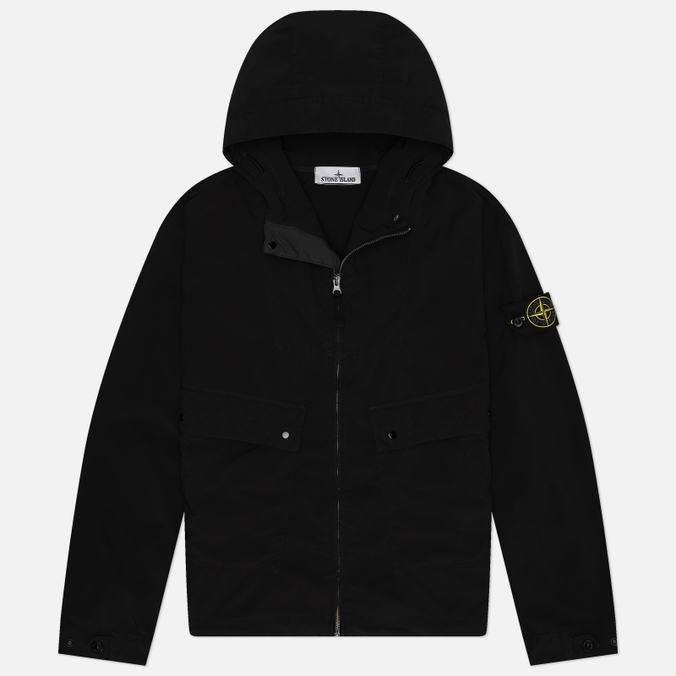 Мужская куртка ветровка Stone Island Light Compact Touch Poly-TC Hooded