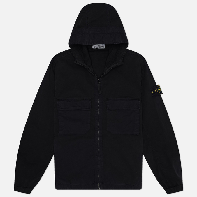 Мужская куртка ветровка Stone Island Stretch Organic Cotton Twill Hooded