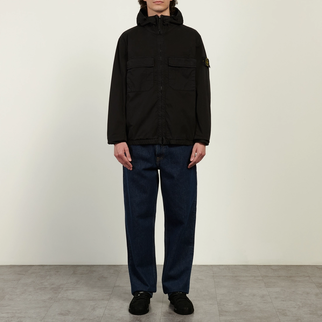 Stone Island Мужская куртка ветровка Stretch Organic Cotton Twill Hooded