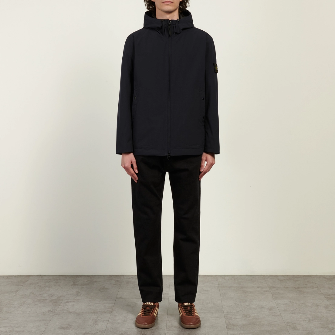 Stone Island Мужская куртка ветровка Soft Shell-R E.Dye Hooded