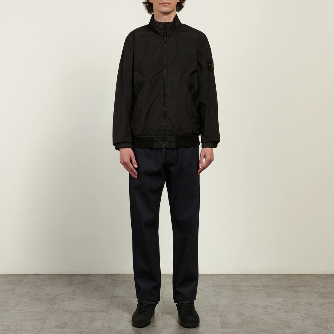 Stone Island Мужская куртка ветровка Crinkle Reps NY Stand Collar