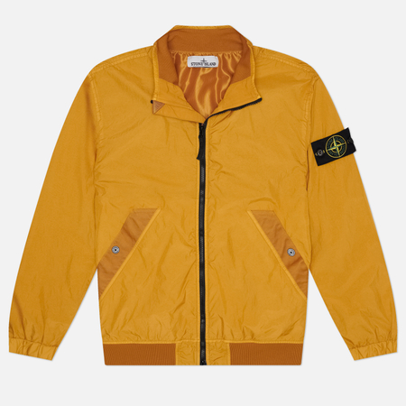 Мужская куртка ветровка Stone Island Crinkle Reps NY Stand Collar, цвет жёлтый, размер L