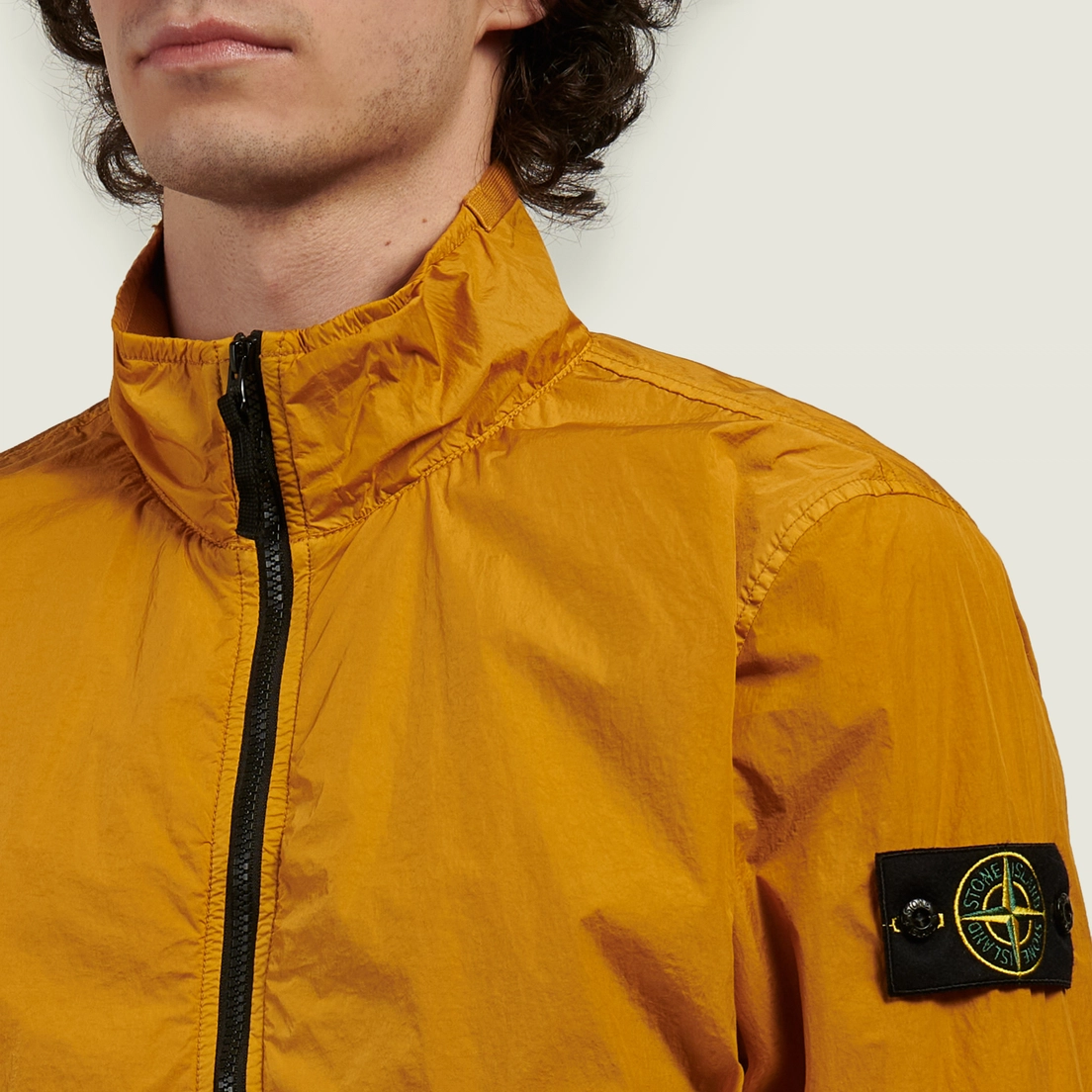 Stone Island Мужская куртка ветровка Crinkle Reps NY Stand Collar