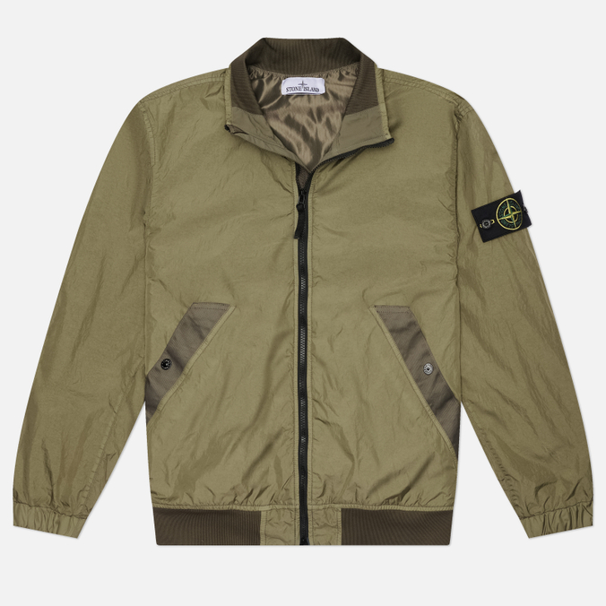 Мужская куртка ветровка Stone Island Crinkle Reps NY Stand Collar