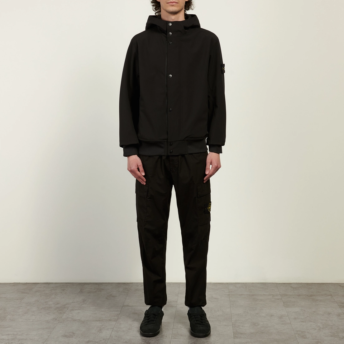 Stone Island Мужская куртка ветровка Light Soft Shell-R E.Dye Waterless Color System