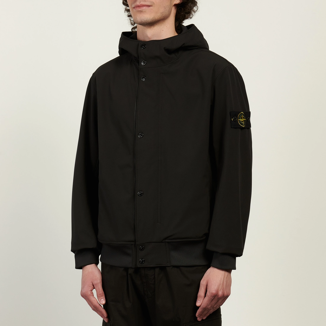 Stone Island Мужская куртка ветровка Light Soft Shell-R E.Dye Waterless Color System