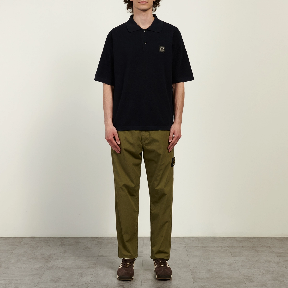 Stone Island Мужское поло Micro Stitch Soft Organic Cotton