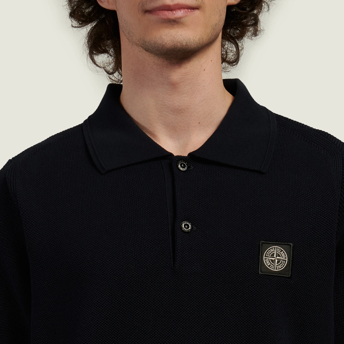 Stone Island Мужское поло Micro Stitch Soft Organic Cotton