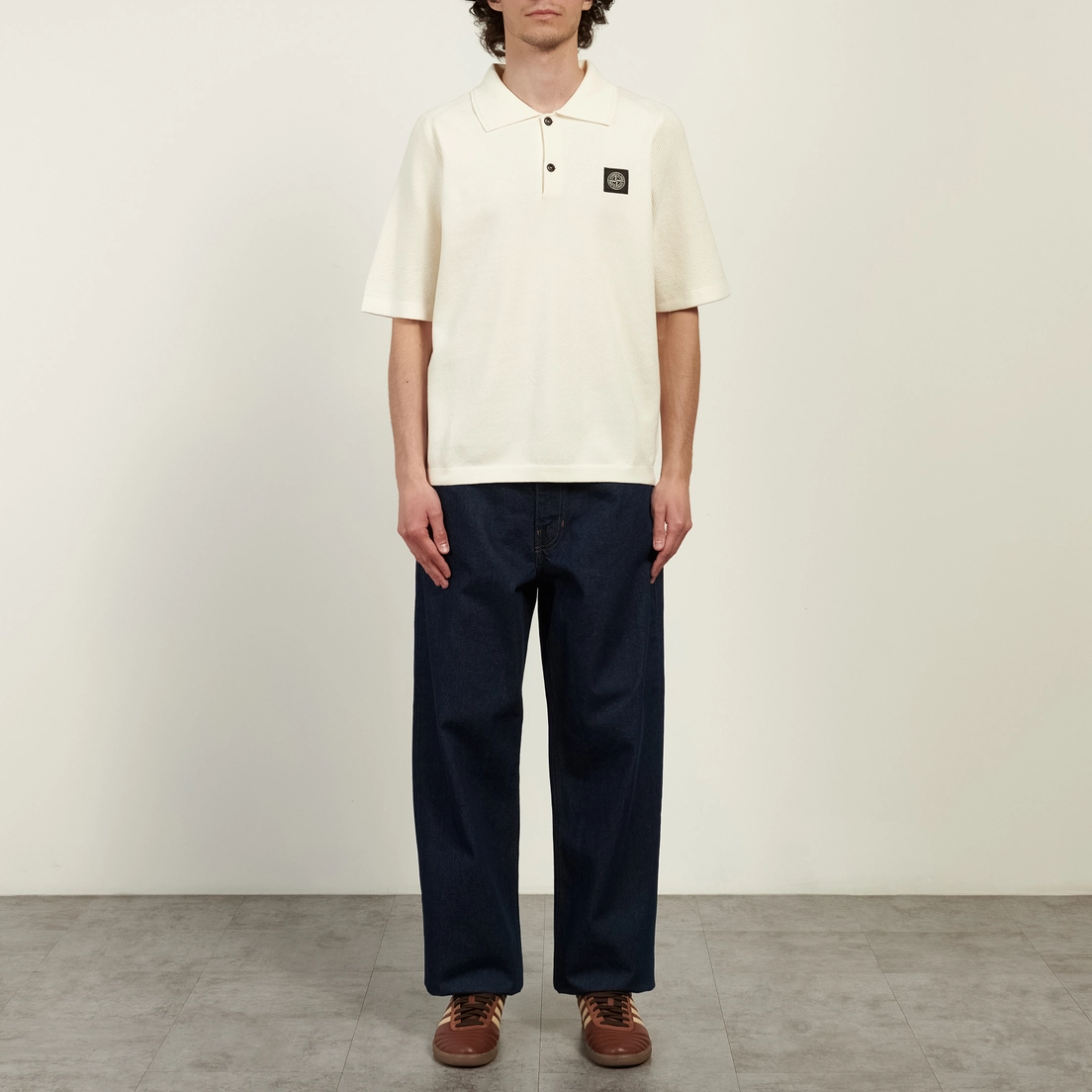 Stone Island Мужское поло Micro Stitch Soft Organic Cotton