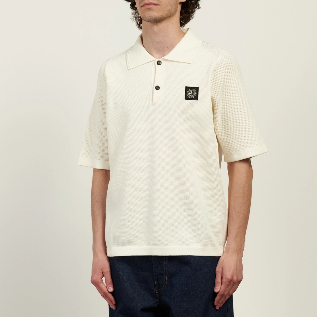 Stone Island Мужское поло Micro Stitch Soft Organic Cotton